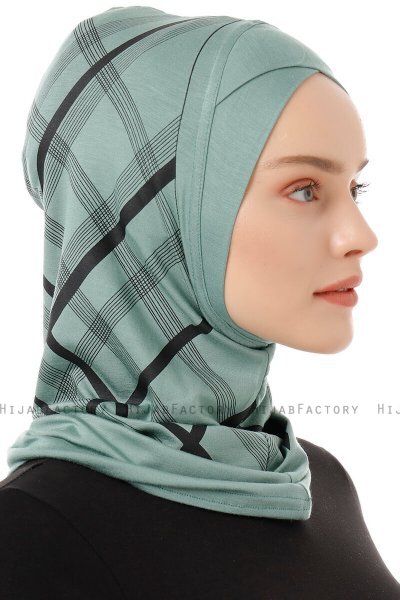 Ekose Cross - Green One-Piece Al Amira Hijab