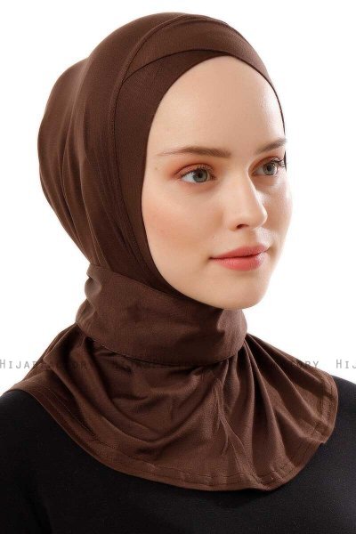 Ceren - Dark Brown Practical Viskos Hijab