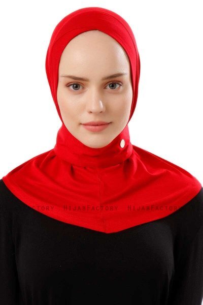 Ceren - Red Practical Viskos Hijab