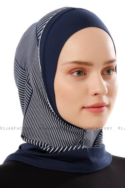 Wind Plain - Navy Blue One-Piece Al Amira Hijab