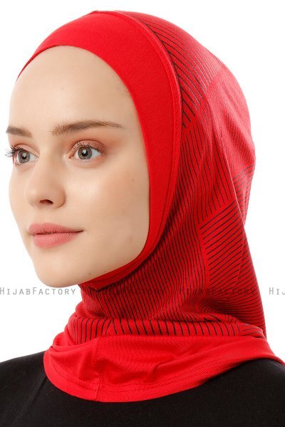 Wind Plain - Red One-Piece Al Amira Hijab
