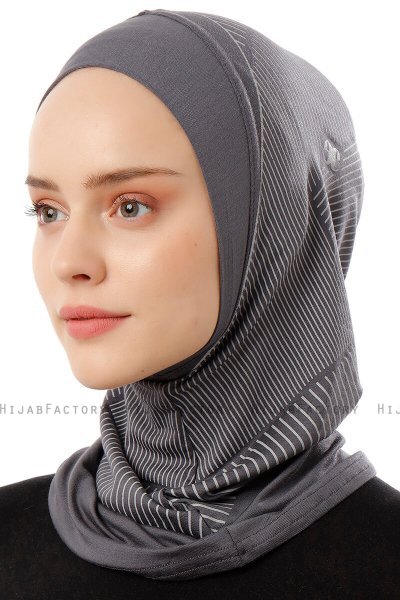 Wind Plain - Dark Grey One-Piece Al Amira Hijab