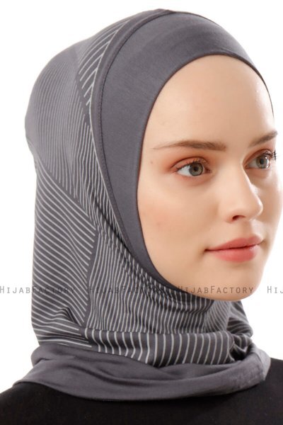 Wind Plain - Dark Grey One-Piece Al Amira Hijab