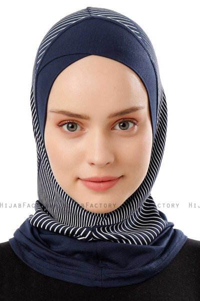 Wind Cross - Navy Blue One-Piece Al Amira Hijab