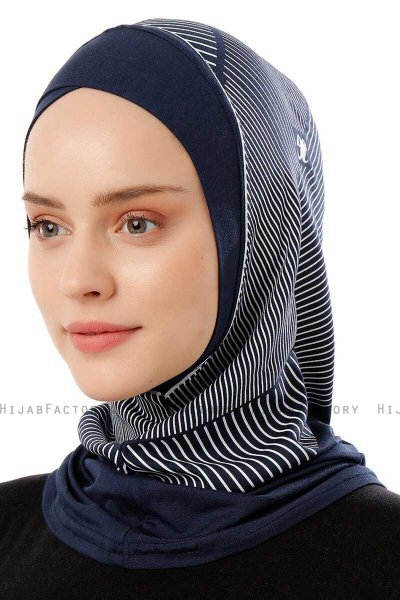 Wind Cross - Navy Blue One-Piece Al Amira Hijab