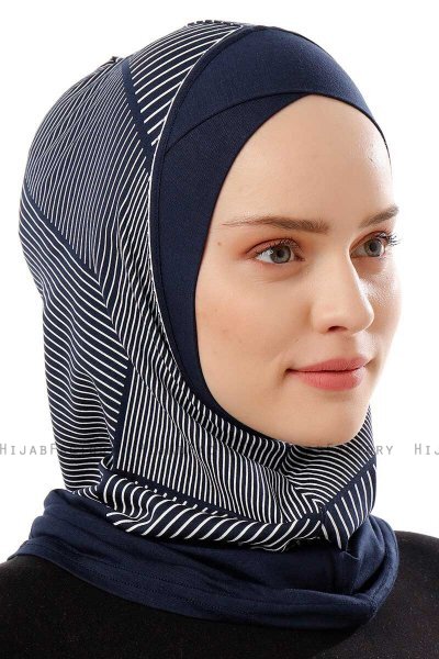 Wind Cross - Navy Blue One-Piece Al Amira Hijab