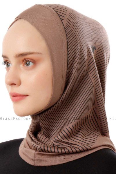 Wind Cross - Dark Taupe One-Piece Al Amira Hijab