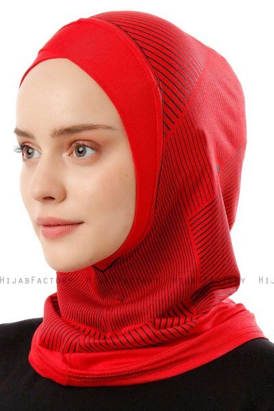Wind Cross - Red One-Piece Al Amira Hijab
