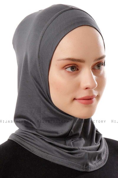 Logo Plain - Dark Grey One-Piece Al Amira Hijab