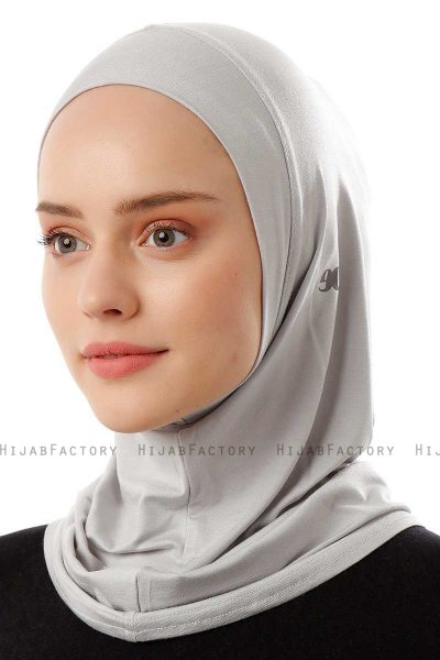 Logo Plain - Light Grey One-Piece Al Amira Hijab