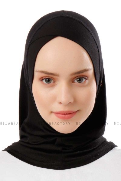 Logo Cross - Black & Gold One-Piece Al Amira Hijab