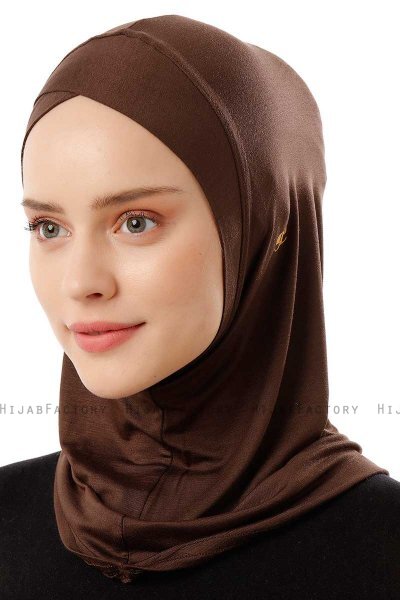 Logo Cross - Brown One-Piece Al Amira Hijab