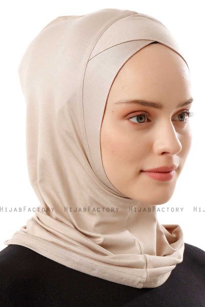 Logo Cross - Light Taupe One-Piece Al Amira Hijab