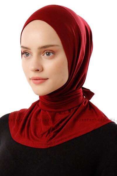 Sportif Plain - Bordeaux Practical Viskos Hijab