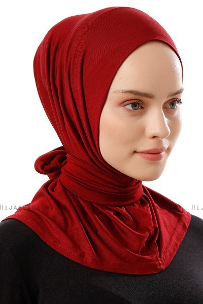 Sportif Plain - Bordeaux Practical Viskos Hijab