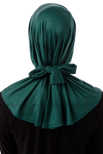 Sportif Plain - Dark Green Practical Viskos Hijab