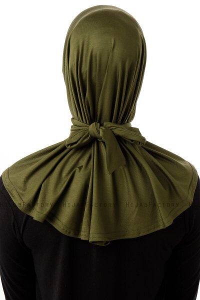 Sportif Plain - Khaki Practical Viskos Hijab