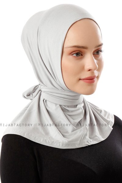 Sportif Plain - Light Grey Practical Viskos Hijab