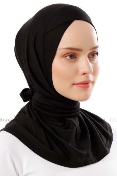 Sportif Cross - Black & Light Grey Practical Viskos Hijab