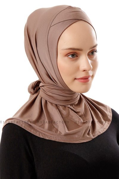Sportif Cross - Dark Taupe Practical Viskos Hijab
