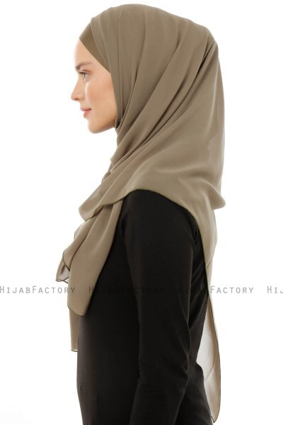 Alara Plain - Olive One Piece Chiffon Hijab