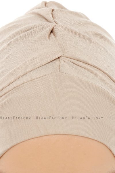 Isra Plain - Light Taupe One-Piece Viskos Hijab