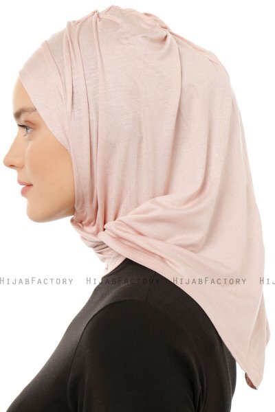 Isra Plain - Dusty Pink One-Piece Viskos Hijab