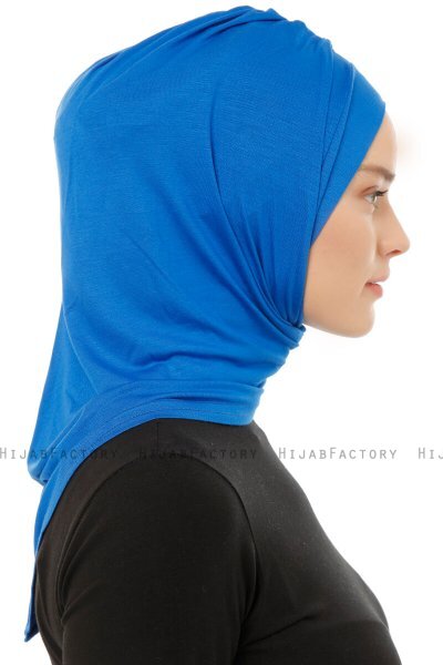 Isra Plain - Blue One-Piece Viskos Hijab