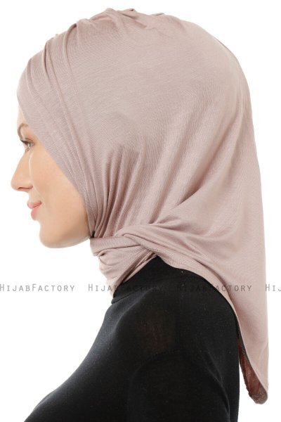 Isra Cross - Stone Grey One-Piece Viskos Hijab