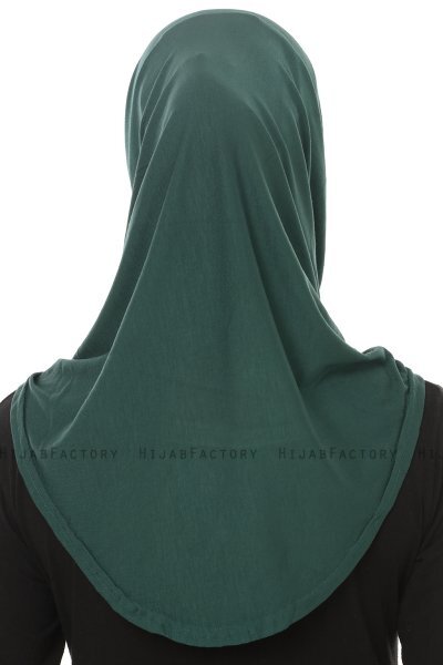 Hanfendy Plain Logo - Dark Green One-Piece Hijab