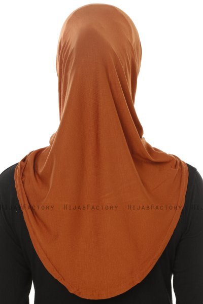 Hanfendy Plain Logo - Brick Red One-Piece Hijab