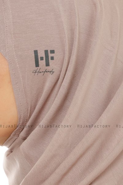 Hanfendy Plain Logo - Stone Grey One-Piece Hijab