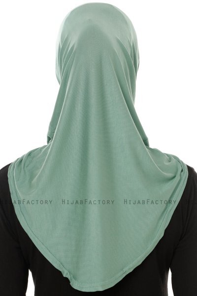 Hanfendy Plain Logo - Green One-Piece Hijab