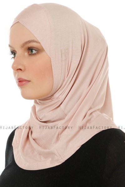 Hanfendy Cross Logo - Dusty Pink One-Piece Hijab
