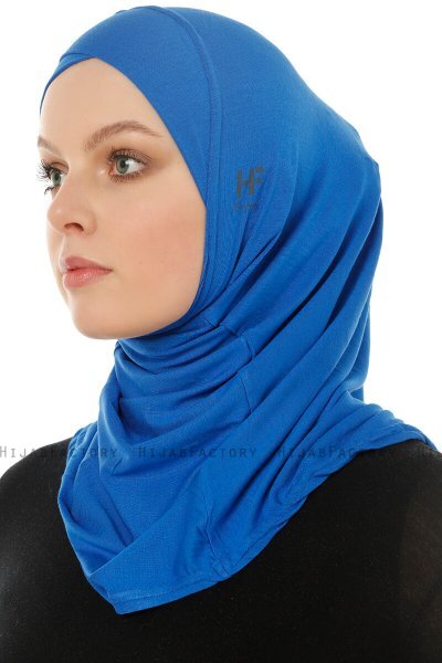 Hanfendy Cross Logo - Blue One-Piece Hijab