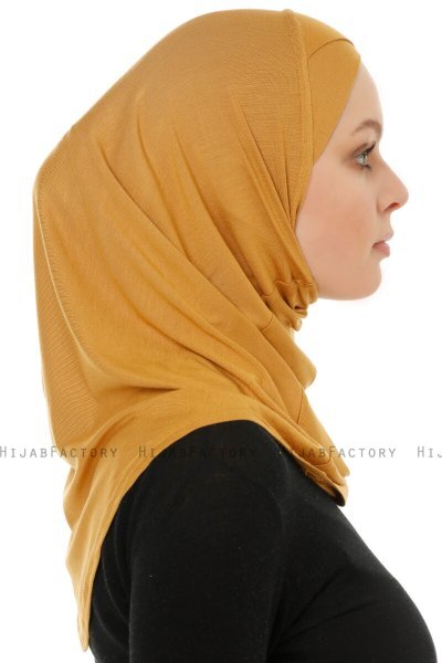 Hanfendy Cross Logo - Mustard One-Piece Hijab