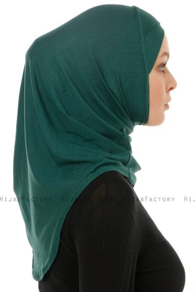 Hanfendy Cross Logo - Dark Green One-Piece Hijab