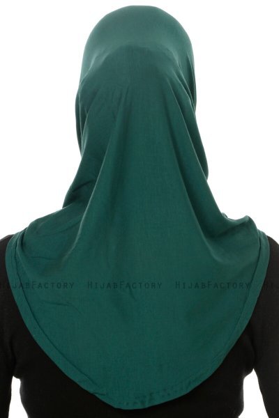 Hanfendy Cross Logo - Dark Green One-Piece Hijab