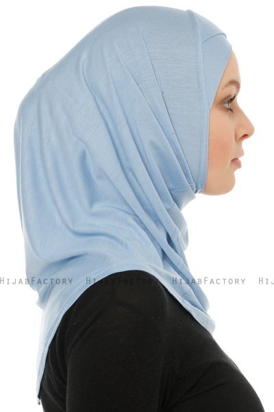 Hanfendy Cross Logo - Light Blue One-Piece Hijab