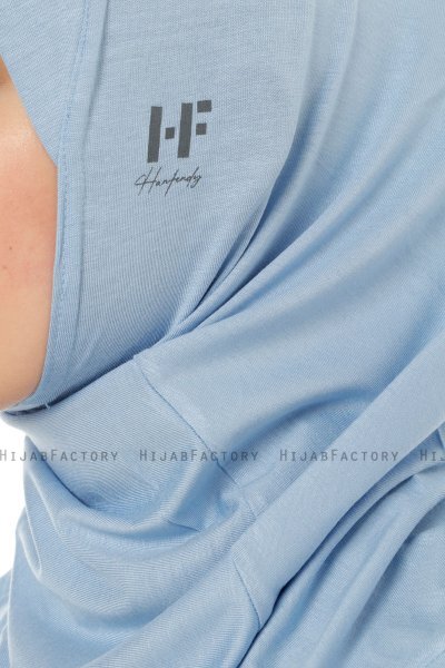 Hanfendy Cross Logo - Light Blue One-Piece Hijab