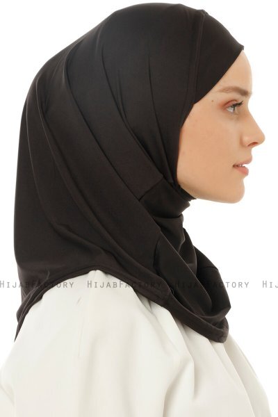 Micro Plain - Black One-Piece Hijab