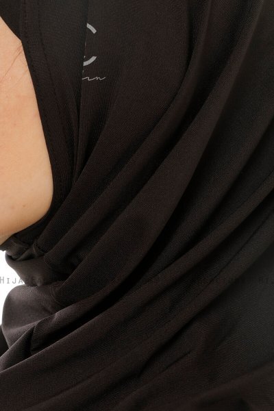 Micro Plain - Black One-Piece Hijab
