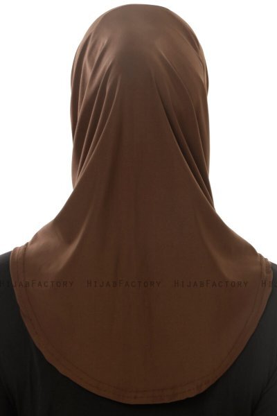 Micro Plain - Brown One-Piece Hijab