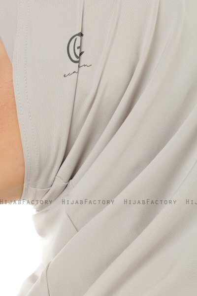 Micro Plain - Light Grey One-Piece Hijab