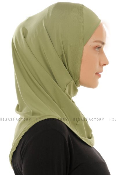 Micro Plain - Olive One-Piece Hijab