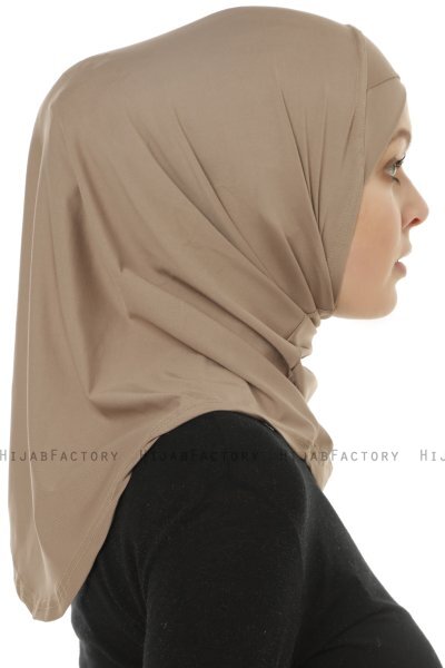Micro Cross - Dark Taupe One-Piece Hijab