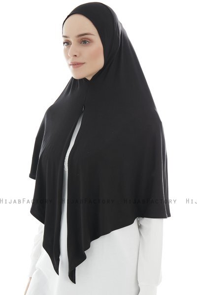 Ajda - Black Zipper Hijab