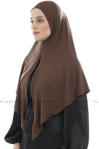 Ajda - Brown Zipper Hijab