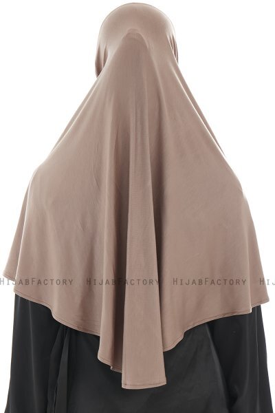 Ajda - Dark Taupe Zipper Hijab