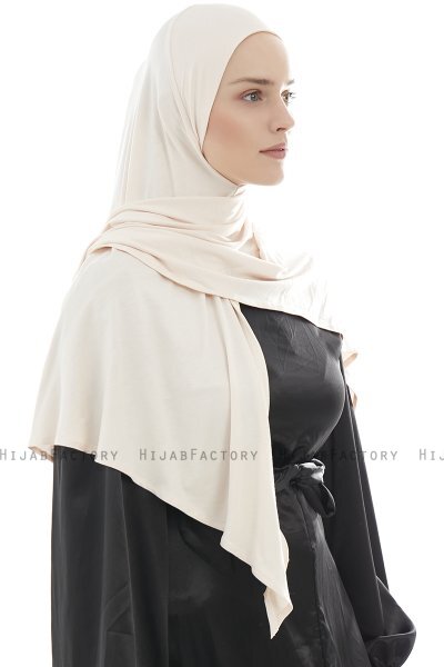 Ajda - Beige Zipper Hijab